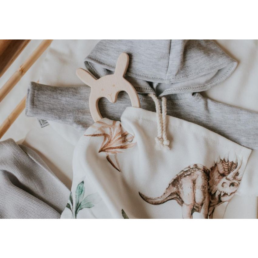 Qbana Mama - Kuscheltuch Dinosaur Holzbunny