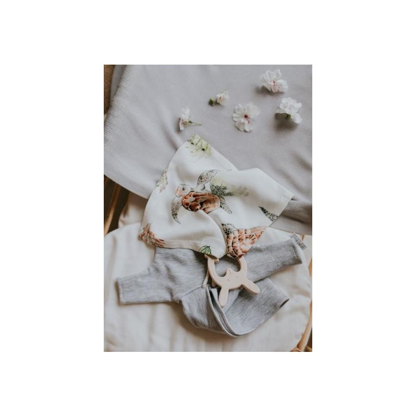 Qbana Mama - Kuscheltuch Pazifik Schildkröte Holzbunny