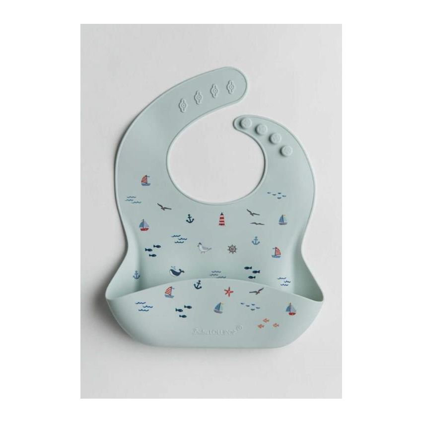 LouLou Lollipop - Silikon- Lätzchen Segelboot