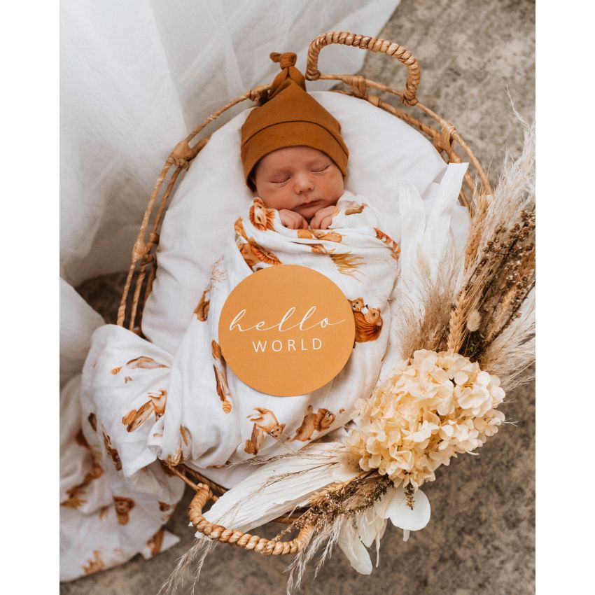 Snuggle Hunny - Meilenstein Karten Löwe & Sunrise Gold