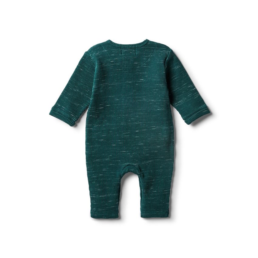 wilson & frenchy - Petrol Fern Waffel Strampler