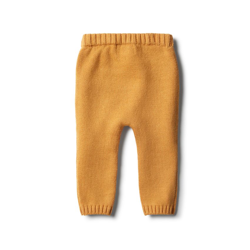 wilson & frenchy - Golden Apricot Strick Leggings mit Dekoknöpfchen