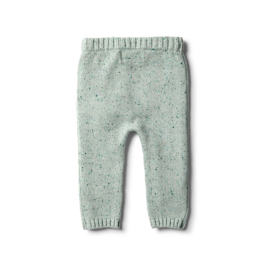 wilson & frenchy - Fern Mint Strick Leggings mit Dekoknöpfchen