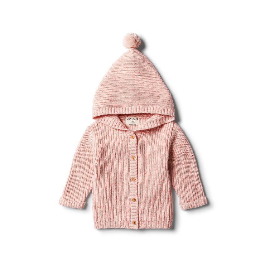 wilson & frenchy - Chilli Fleck Strick Jacke Pommel