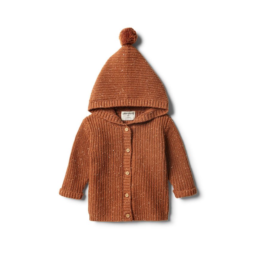 wilson & frenchy - Toasted Pecan Strick Jacke Pommel