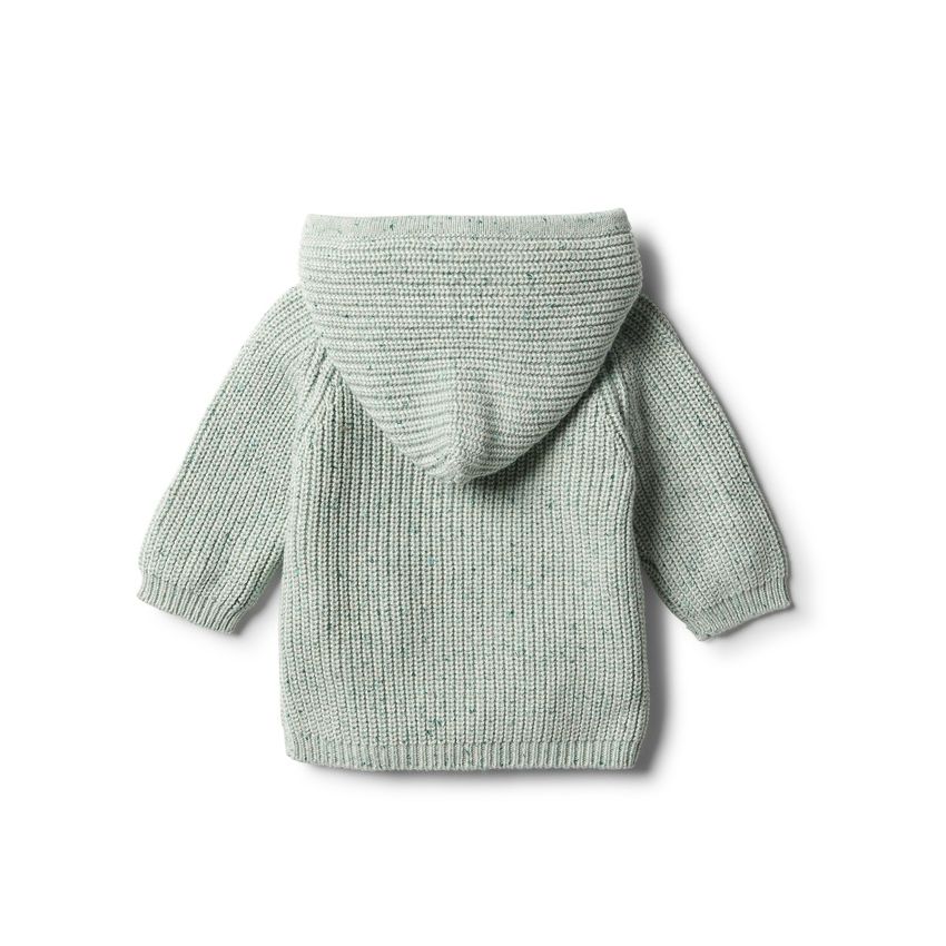 wilson & frenchy - Fern mint Strick Hoodie Pommel