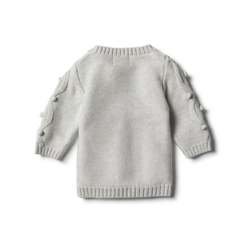 wilson & frenchy - Cloud Grey Fleck Strick Pullover Baubles