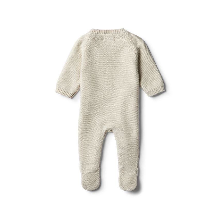 wilson & frenchy - Oatmeal Strick Footed Strampler