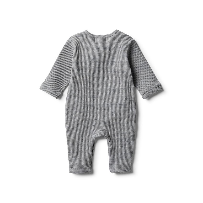 wilson & frenchy - Cloud Grey Waffel Strampler