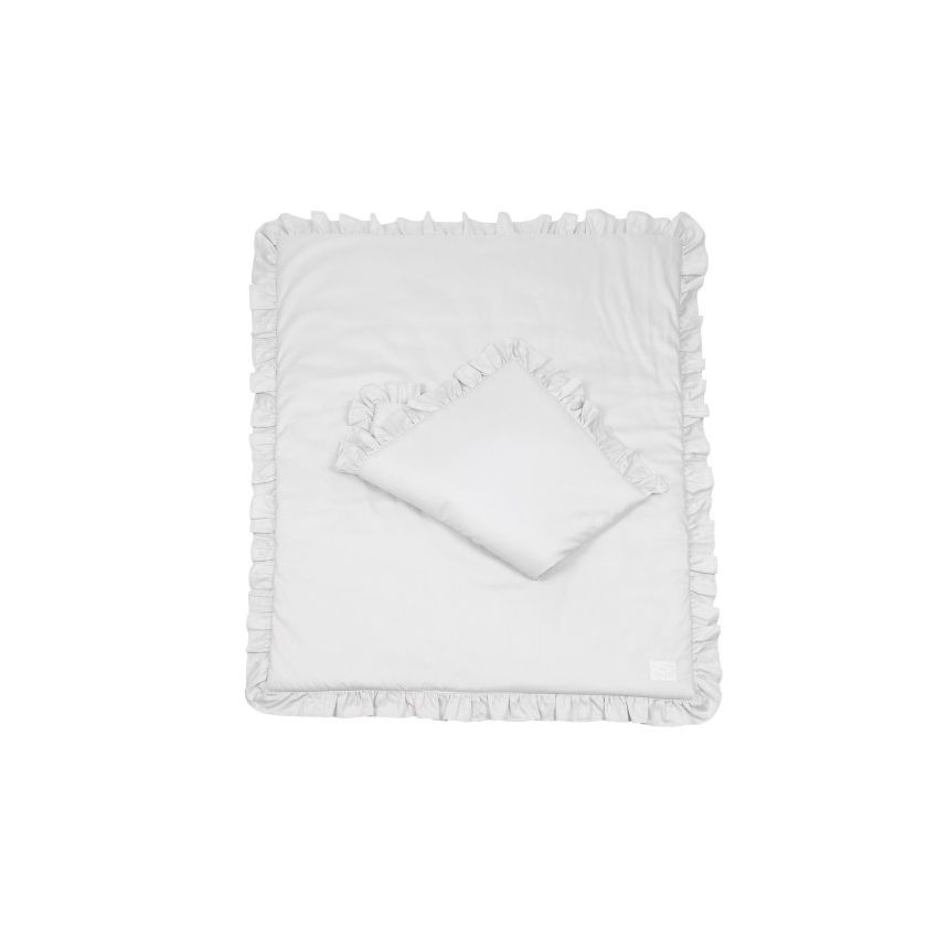 Cotton & Sweets - Bettwäsche Simply Glamour Hellgrau gefüttert 80 x 100cm