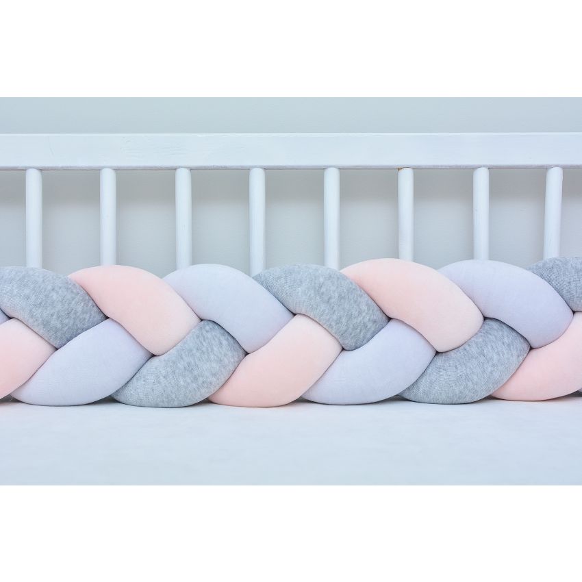 Sparrow - Bettschlange pfirsich - hellgrau - melange