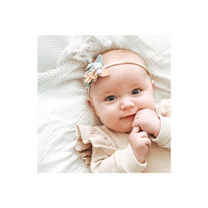 Forever Autumn - Blumen Haarband Lily Single Beige