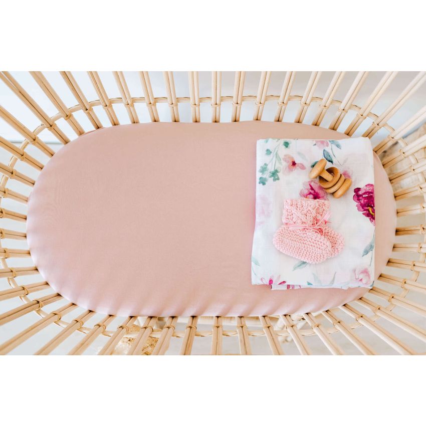 Snuggle Hunny - Spannbezug für Wiege, Kinderwagen & Wickelmatte Lullaby Pink