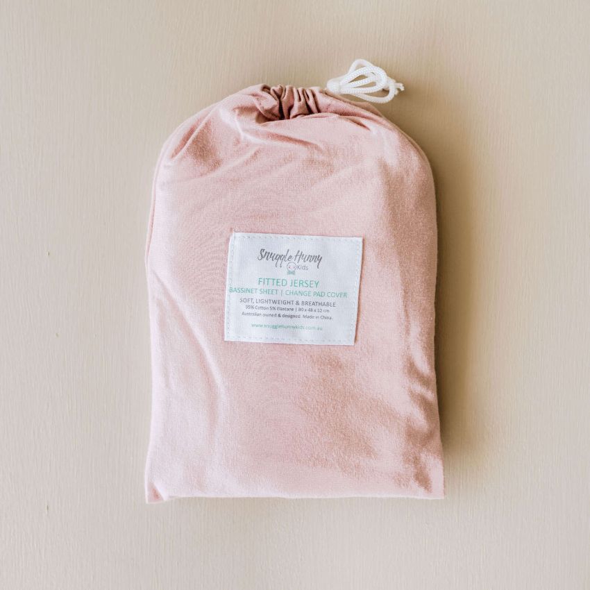 Snuggle Hunny - Spannbezug für Wiege, Kinderwagen & Wickelmatte Lullaby Pink