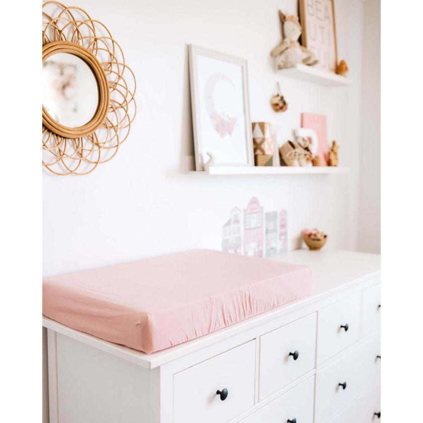 Snuggle Hunny - Spannbezug für Wiege, Kinderwagen & Wickelmatte Lullaby Pink