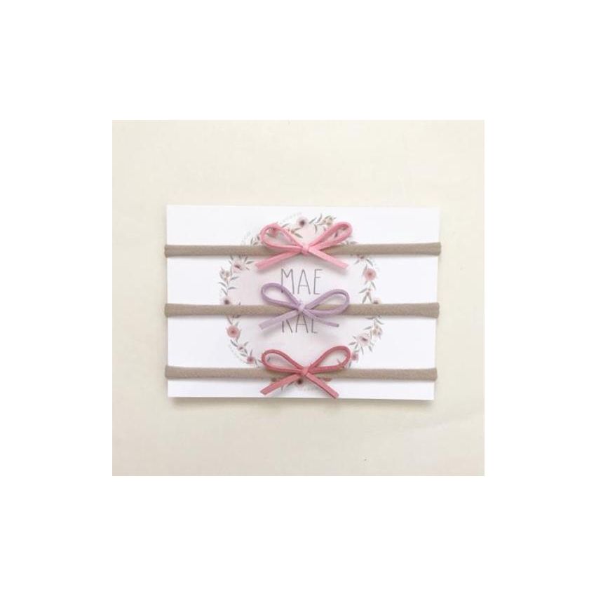 Mae & Rae - Stirnbandset Kunstleder Schlaufen Pinky