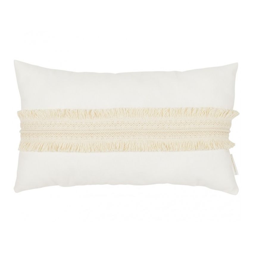 Cotton & Sweets - Boho Kissen Rechteck Fransenstickerei