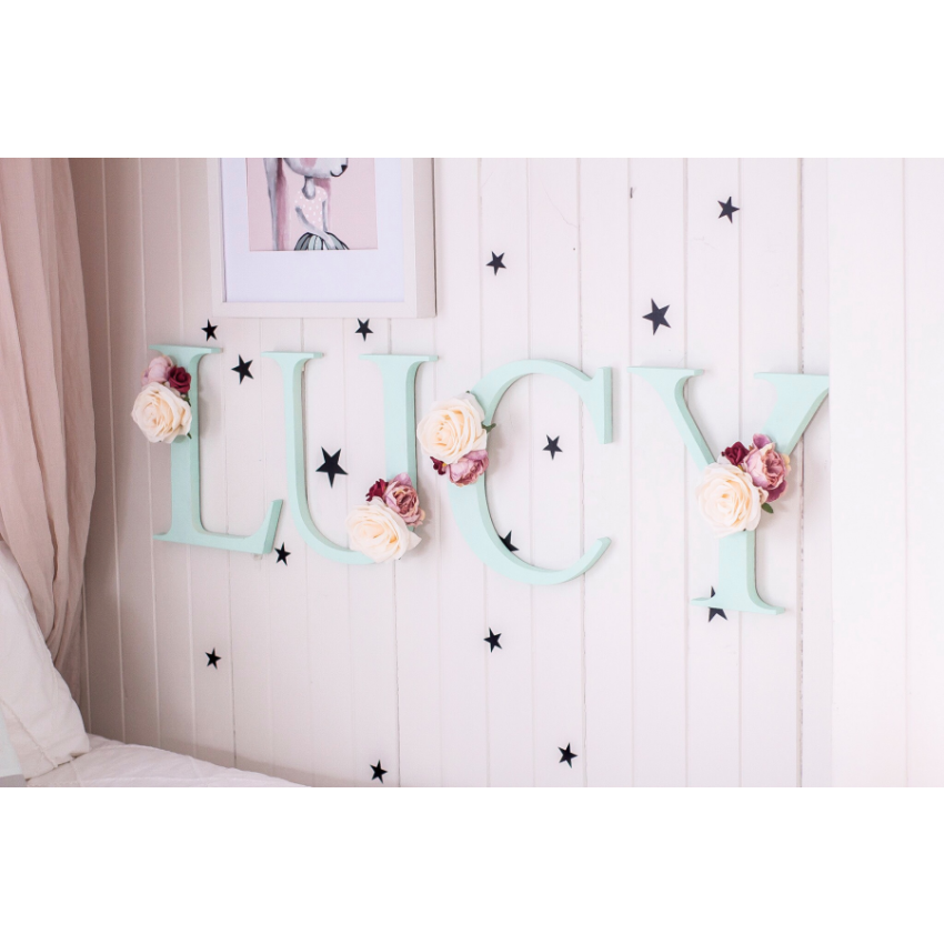 Poppet and Wildflower - Holzbuchstabe Mint