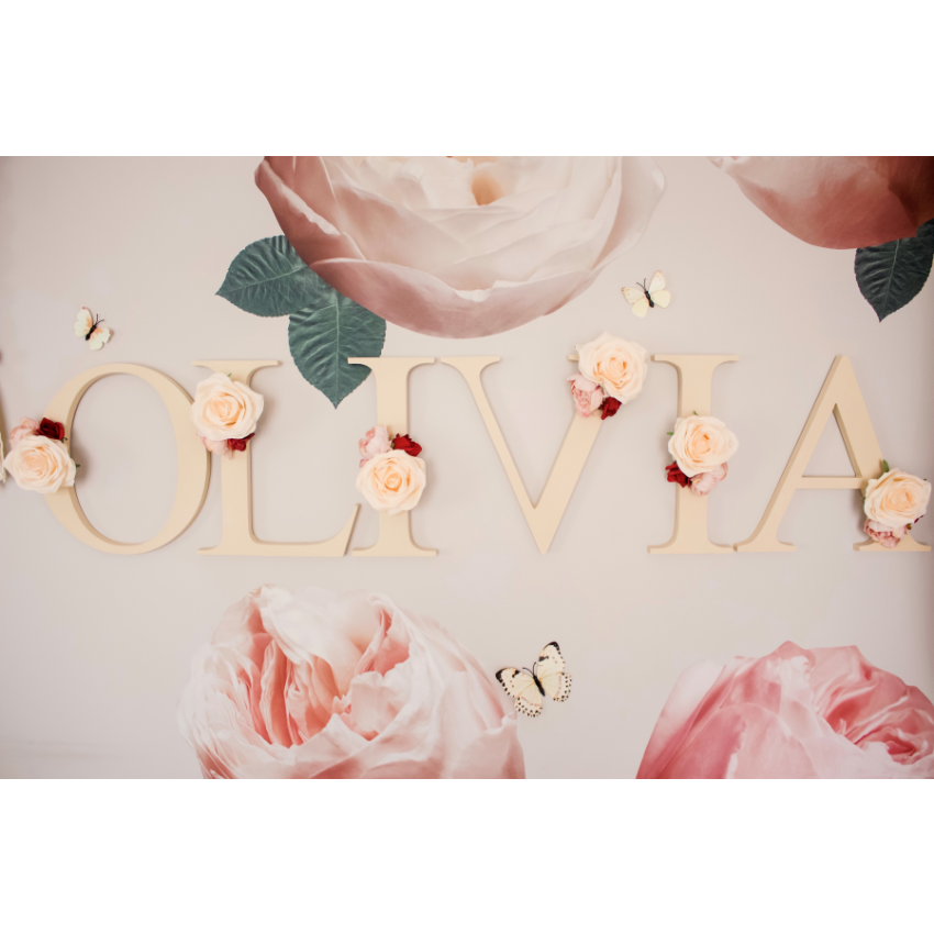 Poppet and Wildflower - Holzbuchstabe Cream