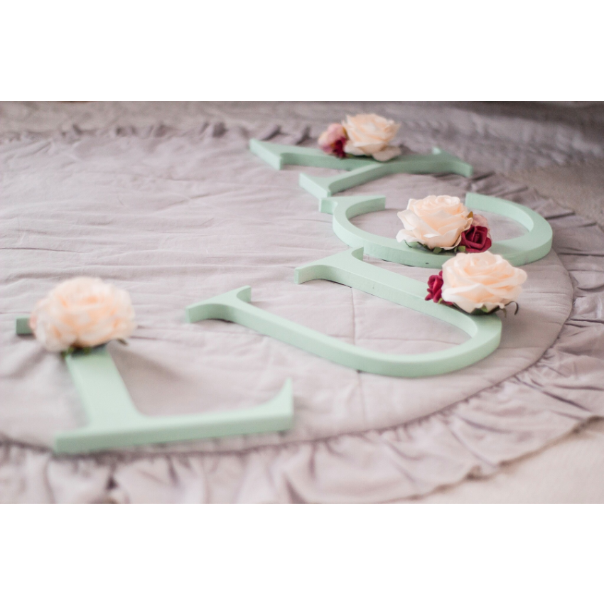 Poppet and Wildflower - Holzbuchstabe Mint