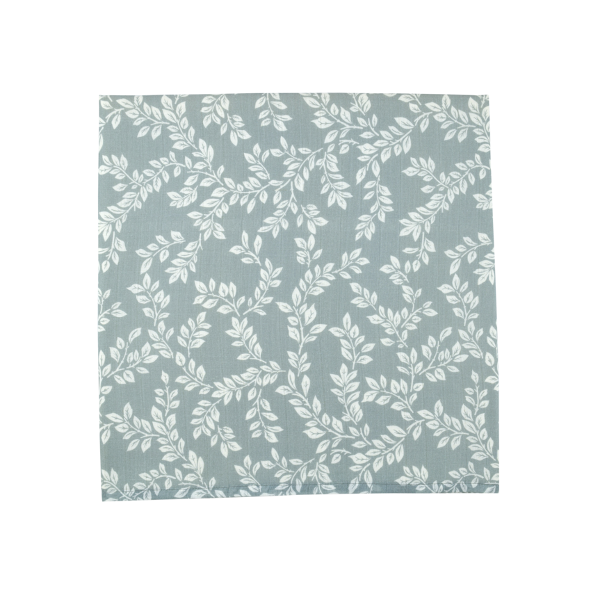 The mini scout - Muslin Swaddle Leafy Sprig Blue
