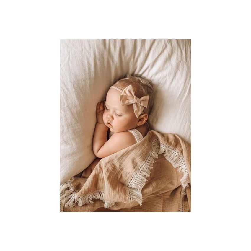 Mae & Rae - Stirnband Masche Sandgelb