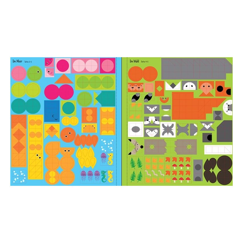 Usborne Verlag - Mein lustiges Mosaik-Stickerbuch: Welt der Tiere