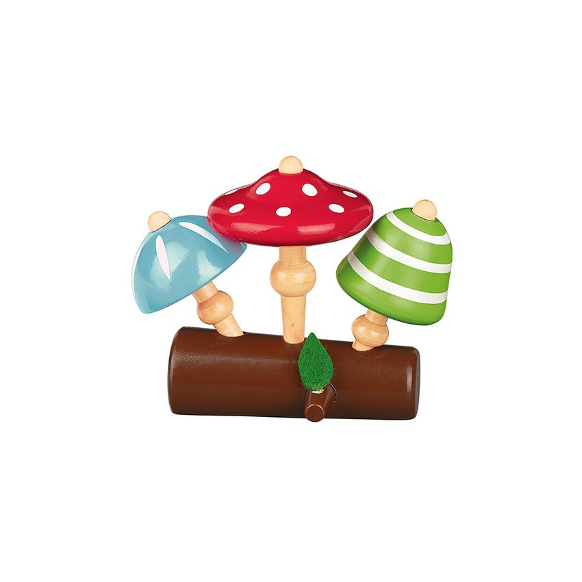 Moses Verlag - Krabbelkäfer 3er Set Holzkreisel Pilze