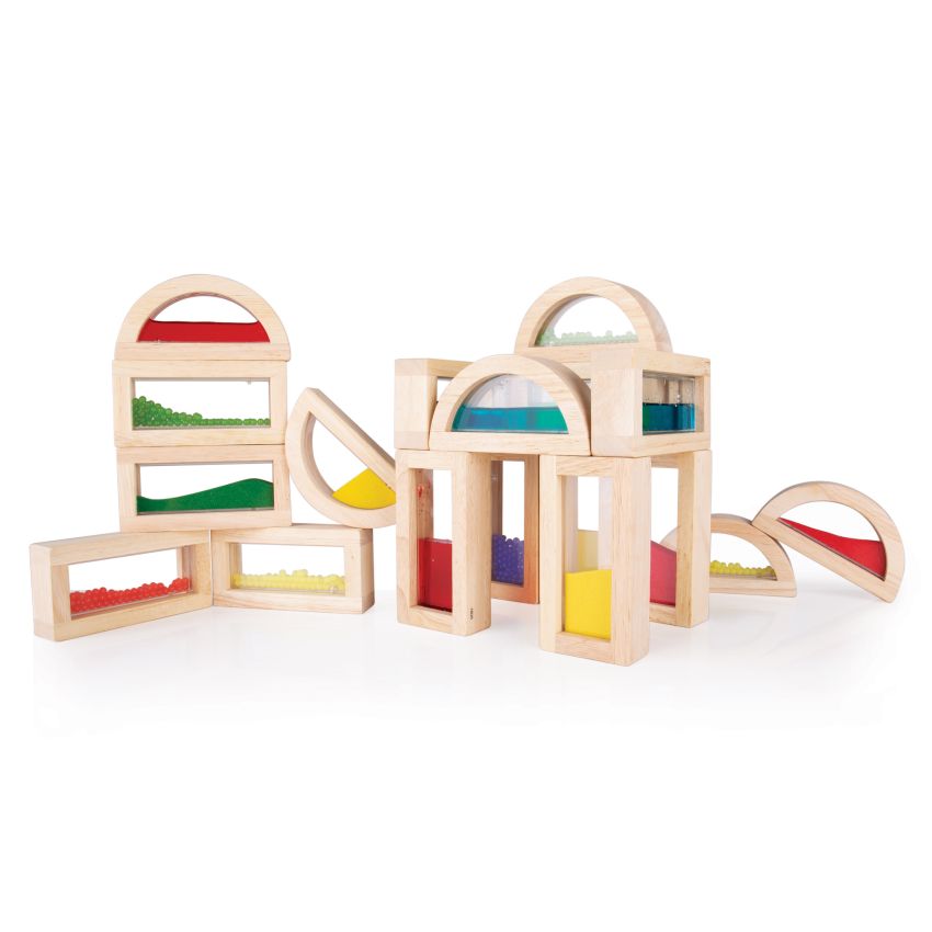 Guidecraft - Sensorik Rainbow Blocks 18 teiliges Set