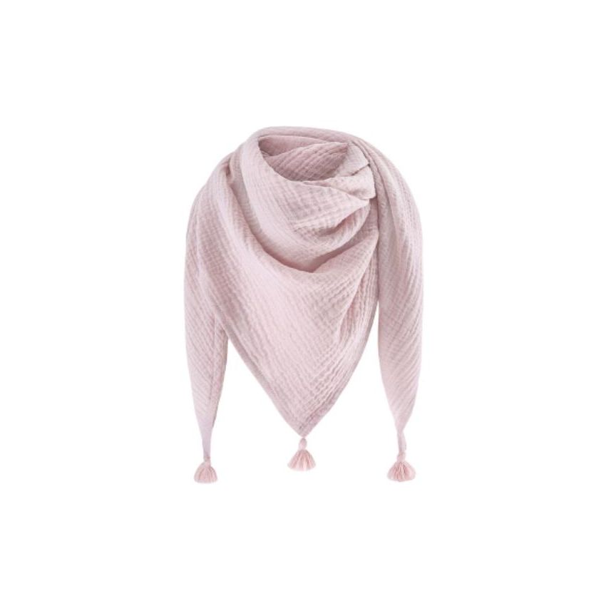 Maylily - Muslin Triangel Schal Tassel Rosa Lila
