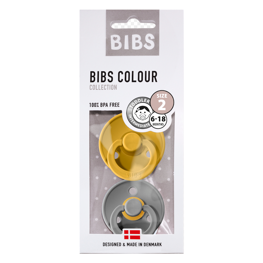 BIBS - Mustard / Smoke Gr. 2