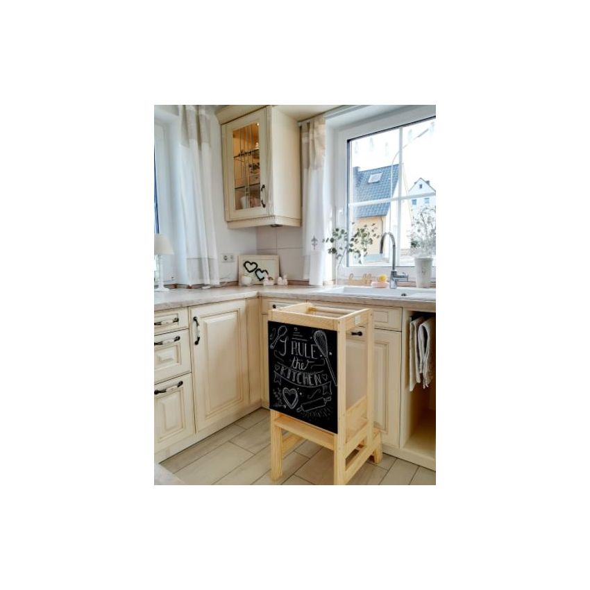 MeowBaby - Küchenhelfer Stuhl 2 in 1 Wandtafel