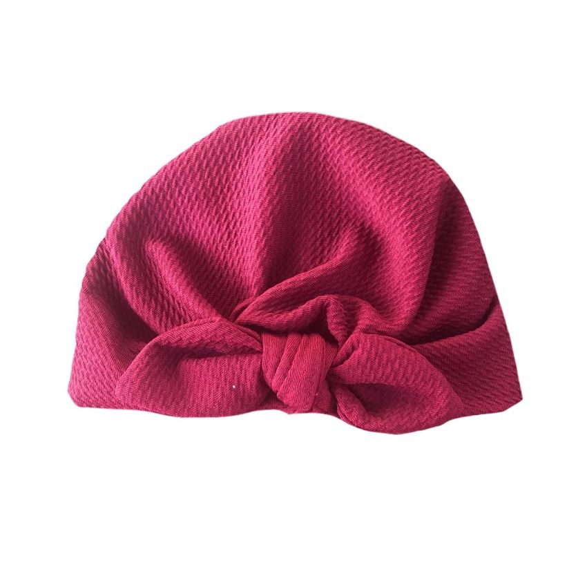 ArchNOllie - Turban gerippt Single Bow Bordeaux