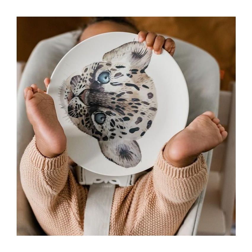 nuukk - Bambus Geschirrset Leopard & Freunde