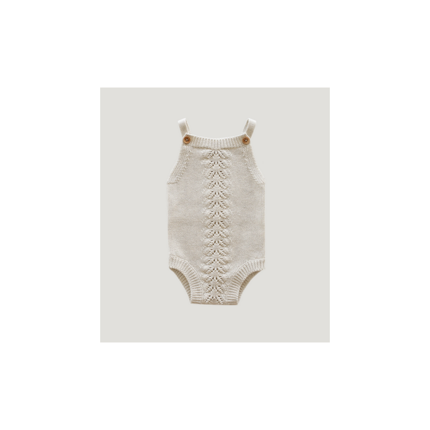 Jamie Kay - Strick Playsuit Oatmeal