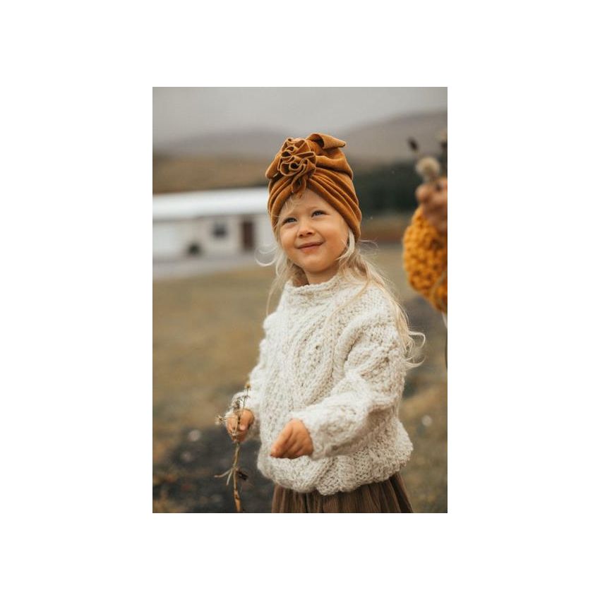 Looks by Luks -  Turban Samt Golden Ochre