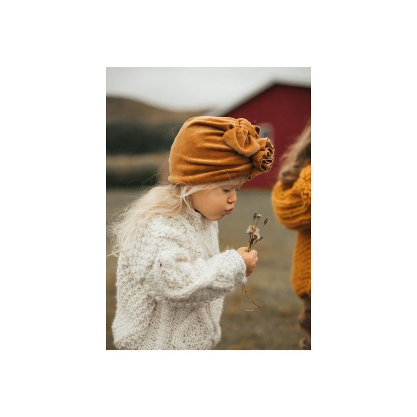 Looks by Luks -  Turban Samt Golden Ochre