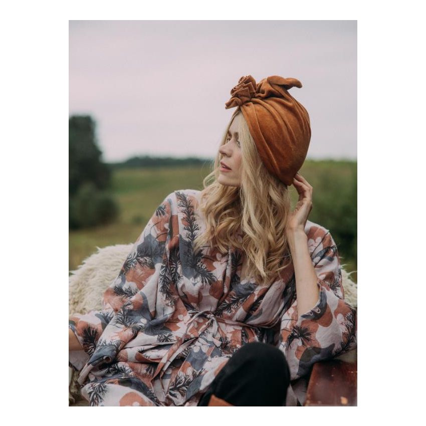 Looks by Luks -  Turban Samt Golden Ochre