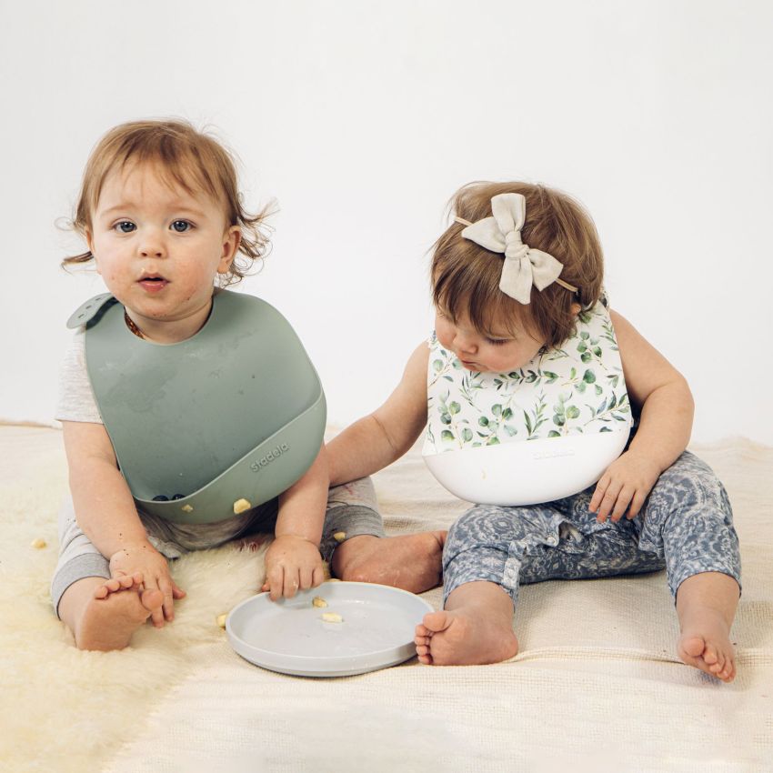 Stadela - Silikon- Lätzchen Set Eukalyptus