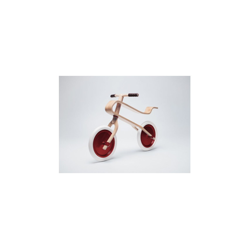 Brum Brum Bike - Laufrad Oak Holz hell Rot- weiss