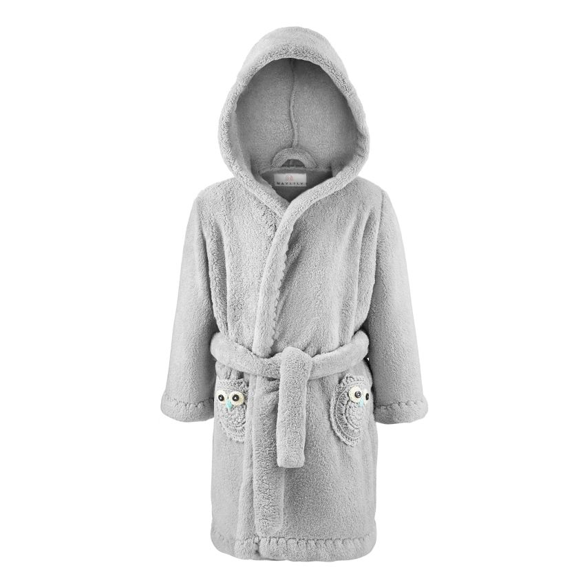 Maylily - Luxe Bademantel Grau Eule Grau (1 - 2Jh)