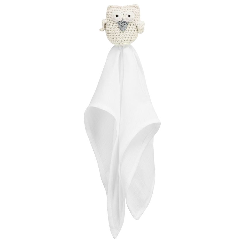 Maylily - Kuschel Muslintuch Eule Cream