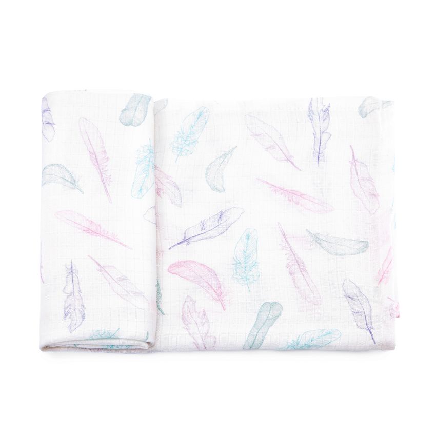 Maylily - Bambus Muslin Square Paradise Feathers