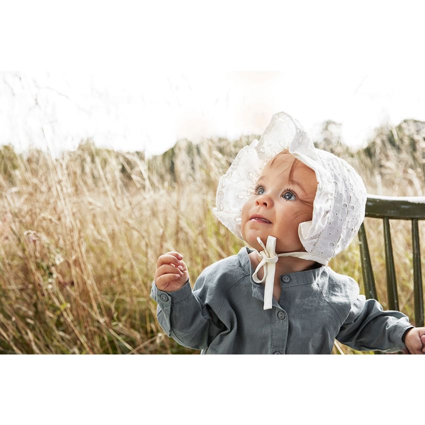 Elodie - Baby Bonnet Embroidery Anglaise
