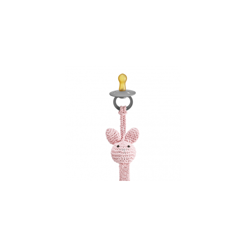 Maylily - Schnuller- Clip Bunny Pink