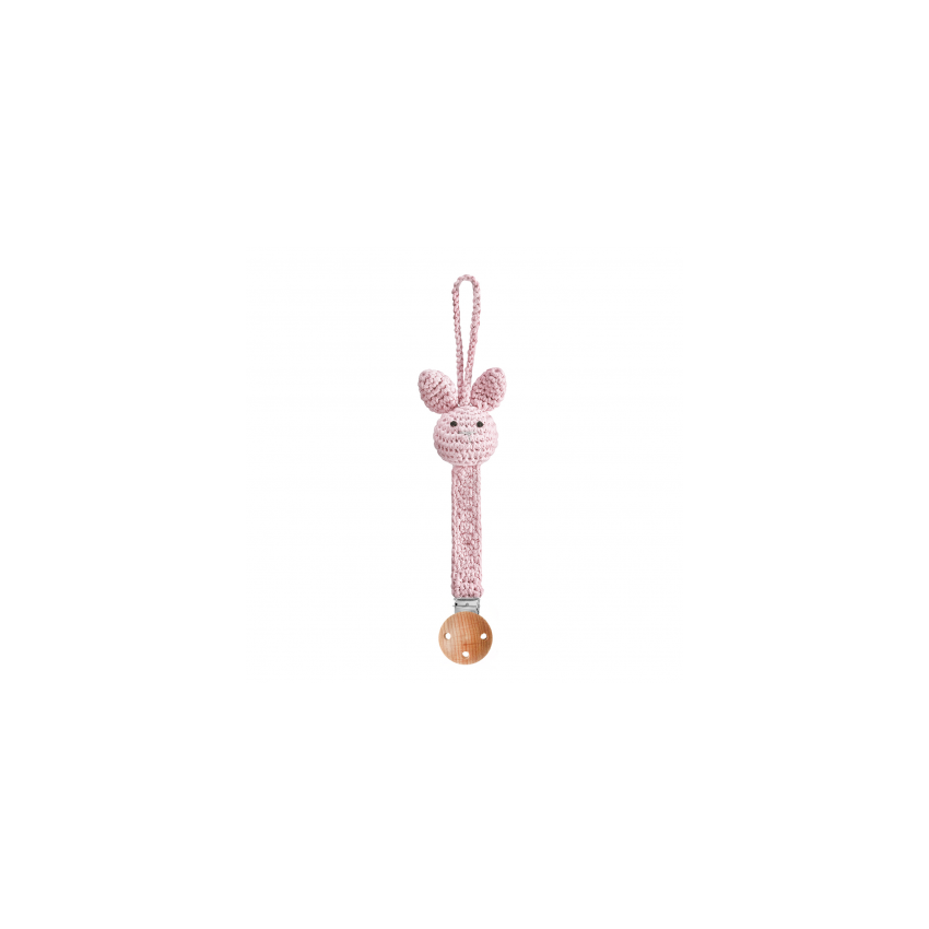 Maylily - Schnuller- Clip Bunny Pink