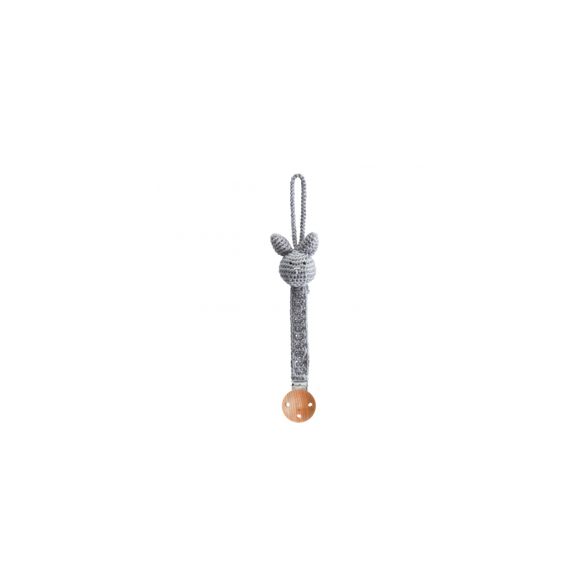 Maylily - Schnuller- Clip Bunny Grau