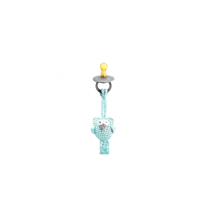 Maylily - Schnuller- Clip Eule Mint