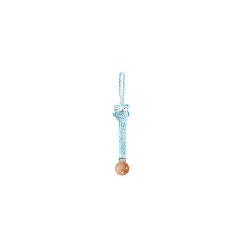 Maylily - Schnuller- Clip Eule Mint