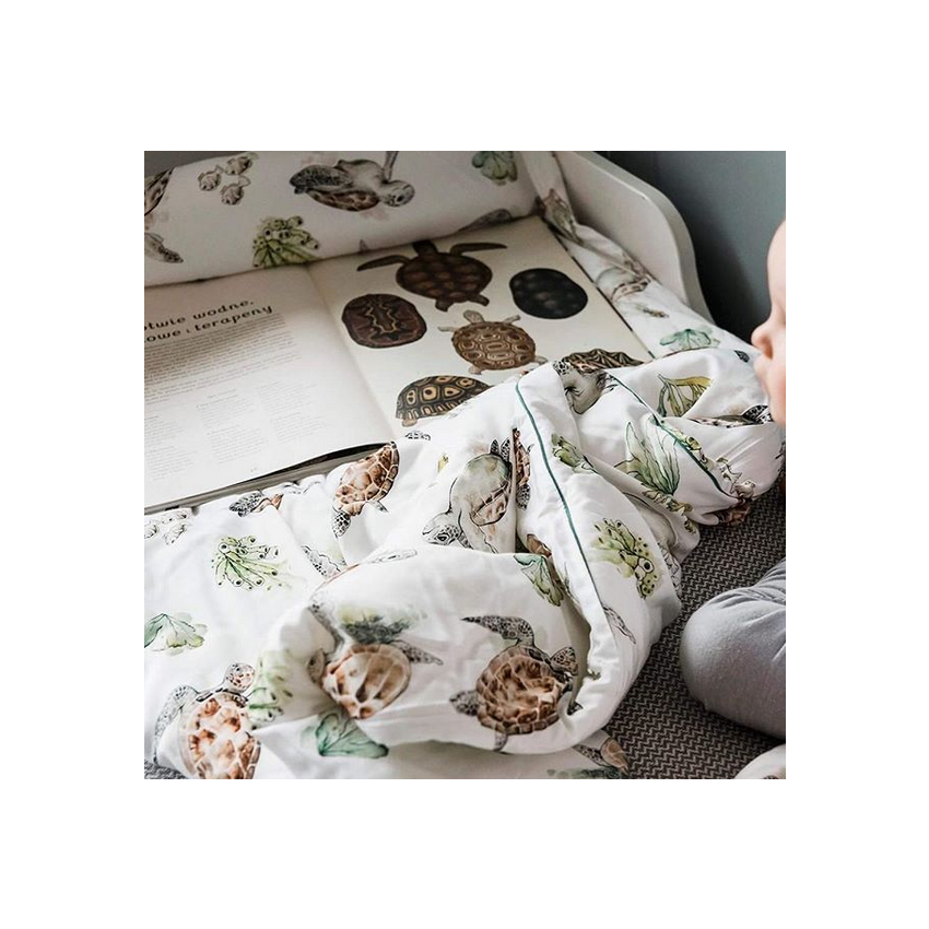 Qbana Mama - Bettdeckenset mit Kissen gefüttert Pazifik Schildkröte